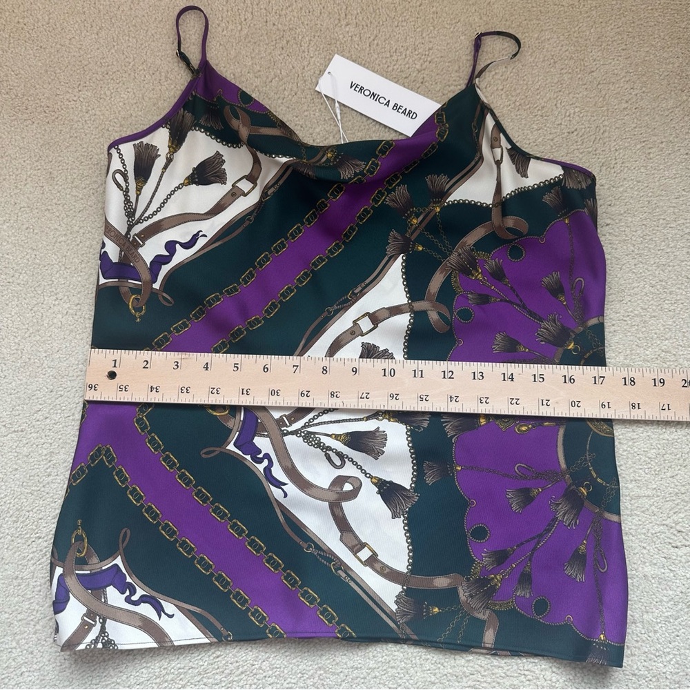 NWT Veronica Beard Sola Silk Camisole Top.  Unique and Beautiful. Size 8. - Picture 7 of 12